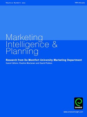 cover image of Marketing Intelligence & Planning, Volume 20, Issue 6
